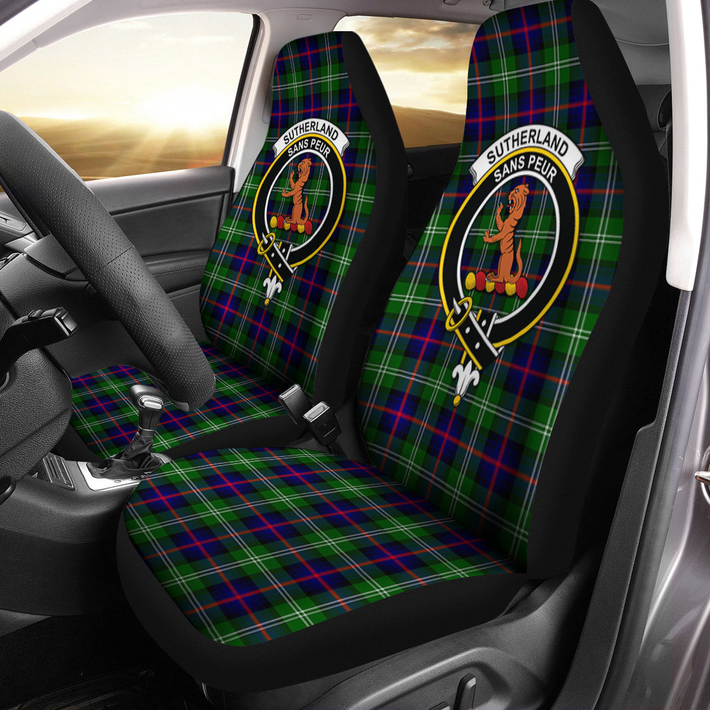 Sutherland Tartan Car Seat Cover with Family Crest One Size - Tartan Vibes Clothing
