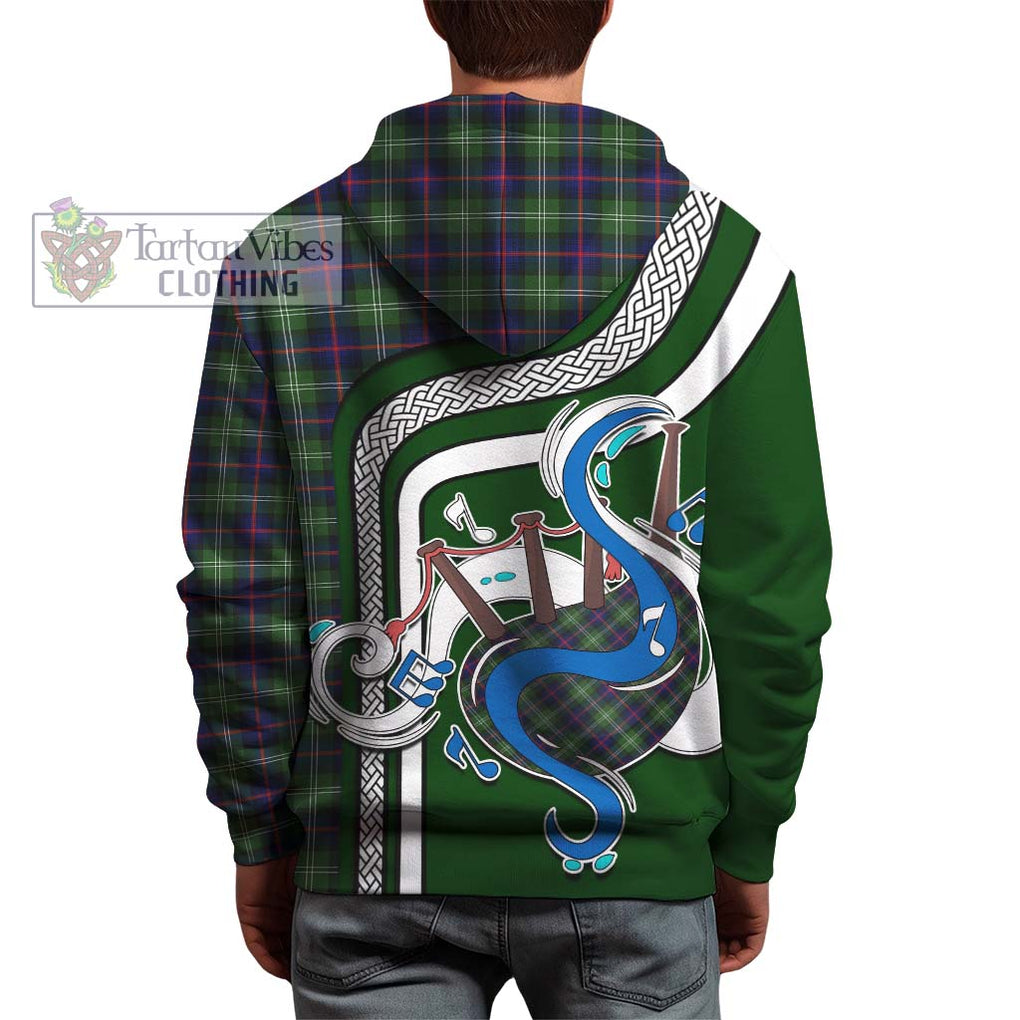 Sutherland Tartan Hoodie with Epic Bagpipe Style - Tartanvibesclothing Shop