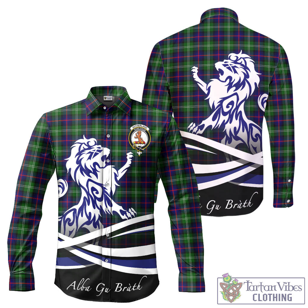 sutherland-modern-tartan-long-sleeve-button-up-shirt-with-alba-gu-brath-regal-lion-emblem