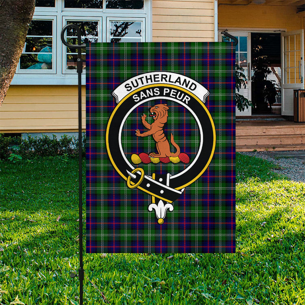 Sutherland Tartan Flag with Family Crest - Tartan Vibes Clothing