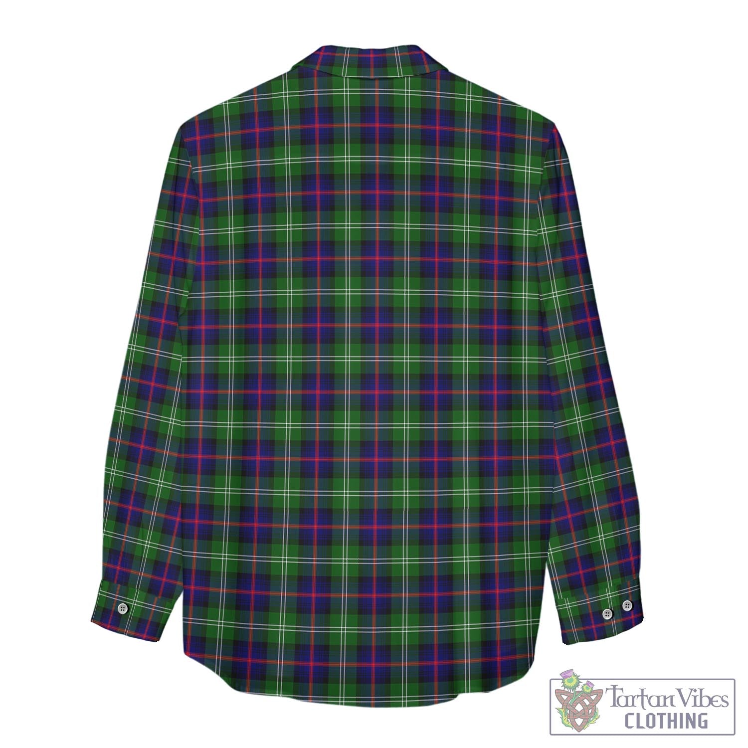Tartan Vibes Clothing Sutherland Modern Tartan Womens Casual Shirt with Family Crest