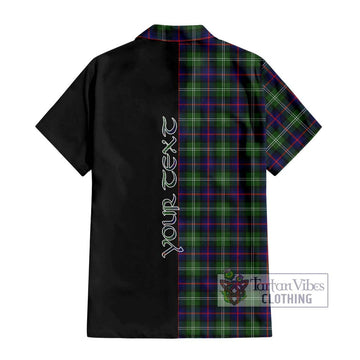 Sutherland Tartan Hawaiian Shirt with Family Crest and Half Of Me Style