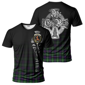 Tartan Vibes Clothing Sutherland Modern Tartan T-Shirt Featuring Alba Gu Brath Family Crest Celtic Inspired