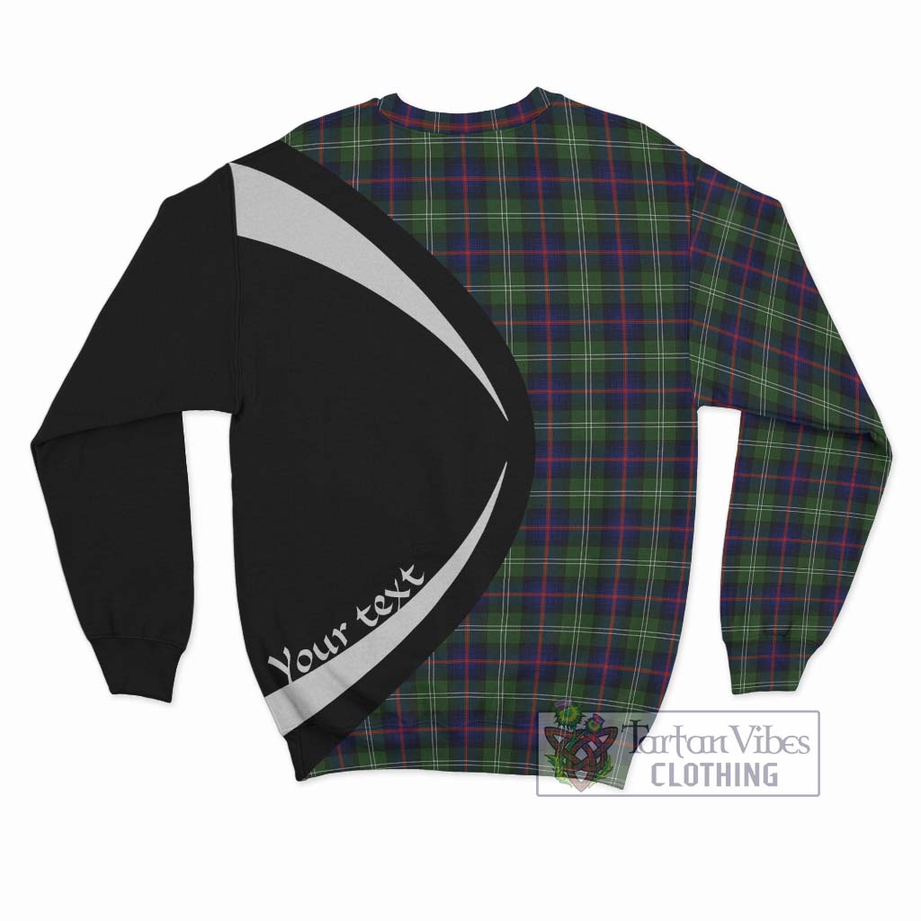 Sutherland Tartan Sweatshirt with Family Crest Circle Style - Tartan Vibes Clothing