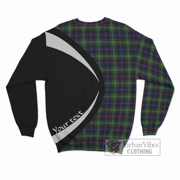 Sutherland Tartan Sweatshirt with Family Crest Circle Style - Tartan Vibes Clothing