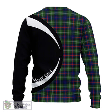 Sutherland Tartan Ugly Sweater with Family Crest Circle Style
