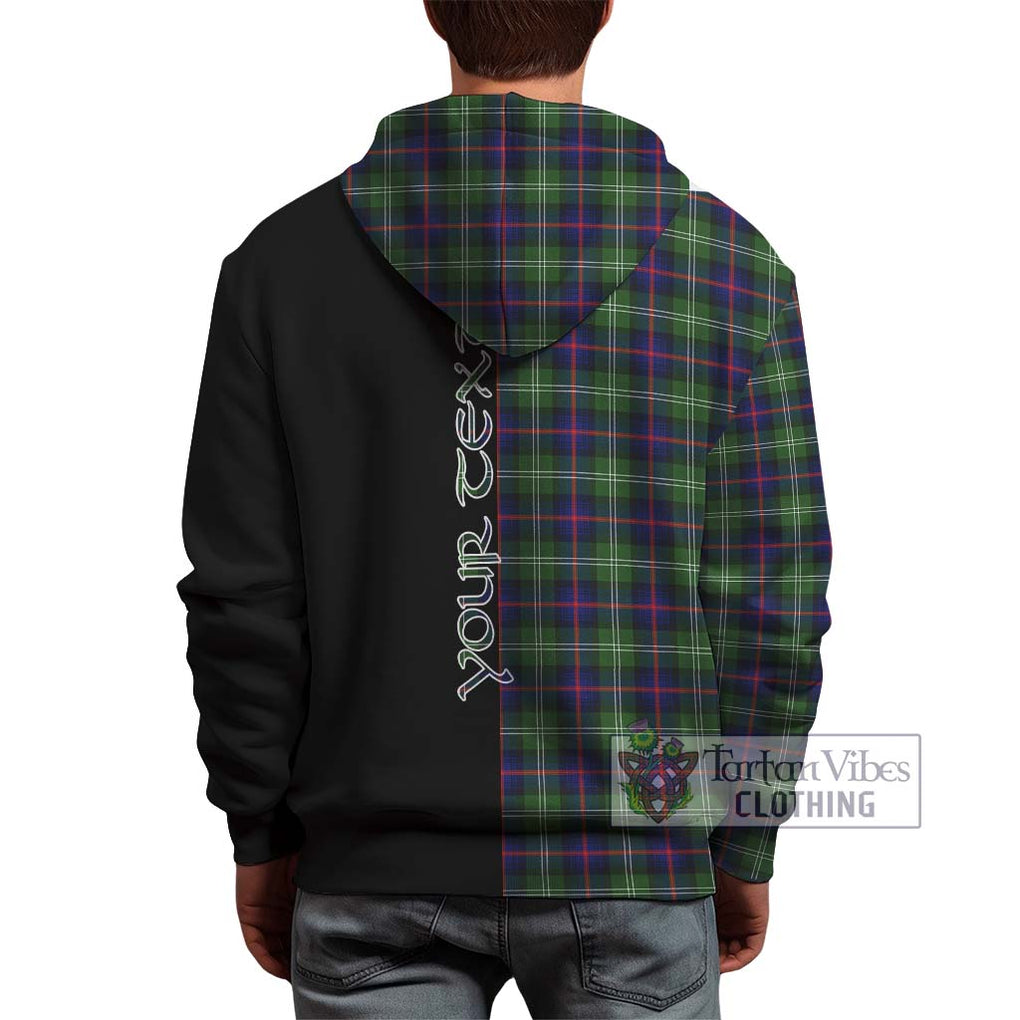 Sutherland Tartan Hoodie with Family Crest and Half Of Me Style - Tartanvibesclothing Shop