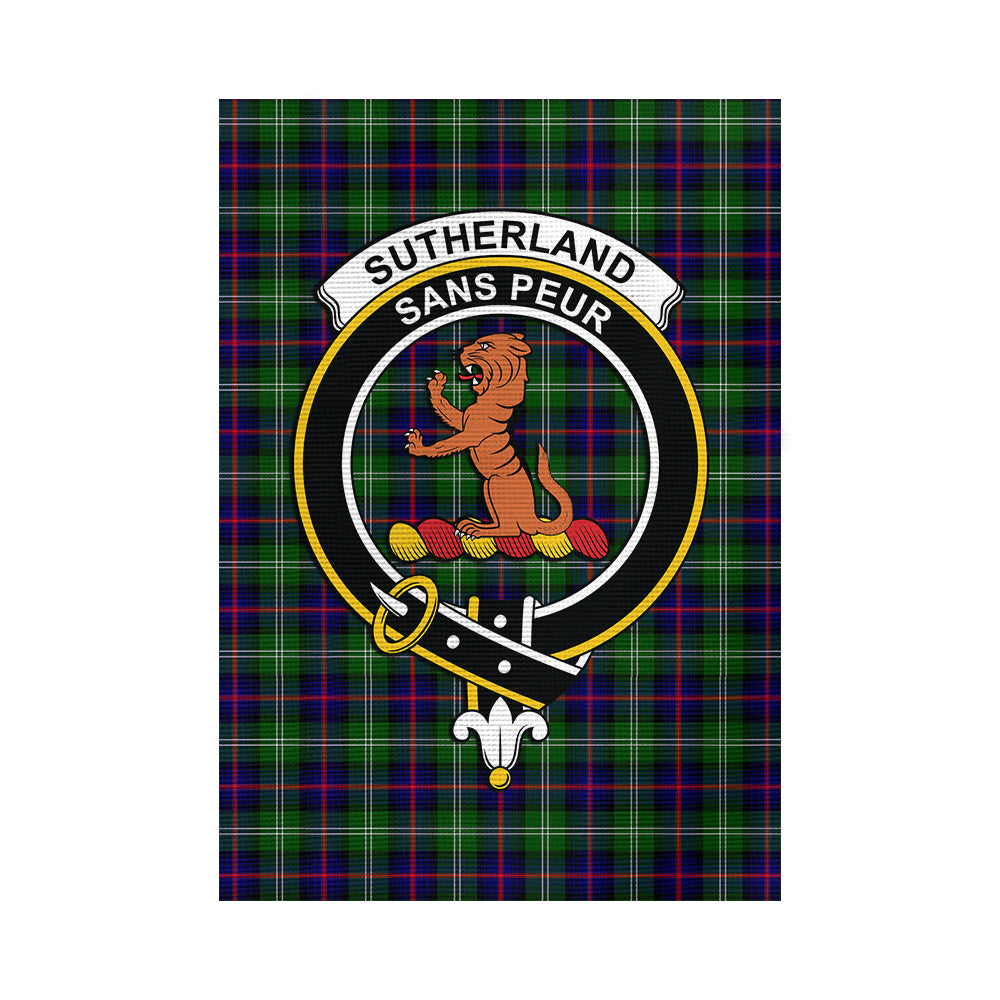sutherland-modern-tartan-flag-with-family-crest
