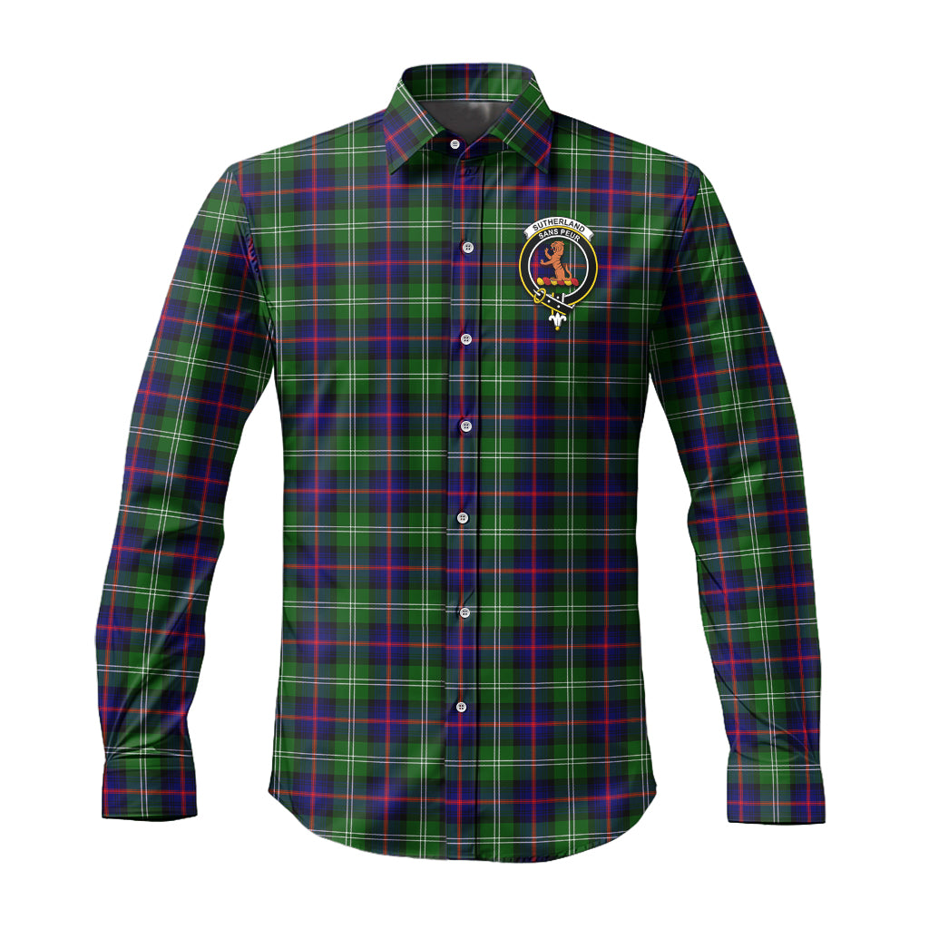 sutherland-modern-tartan-long-sleeve-button-up-shirt-with-family-crest