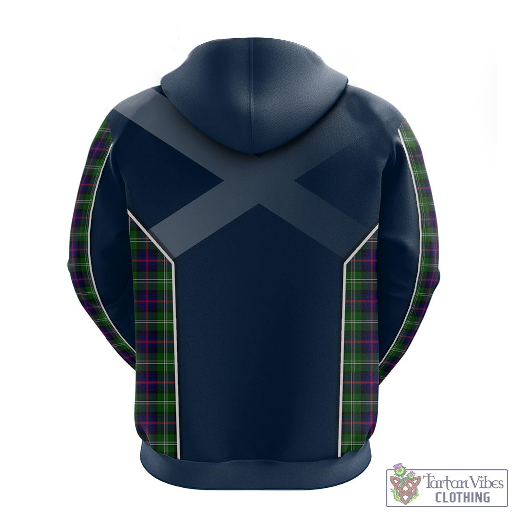 Tartan Vibes Clothing Sutherland Modern Tartan Hoodie with Family Crest and Lion Rampant Vibes Sport Style
