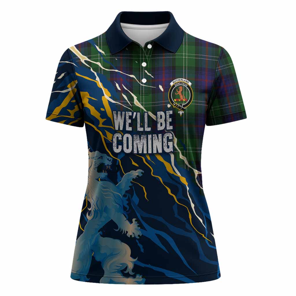 Sutherland Scotland Tartan Women Polo Shirt WC2026 Football - We'll Be Coming