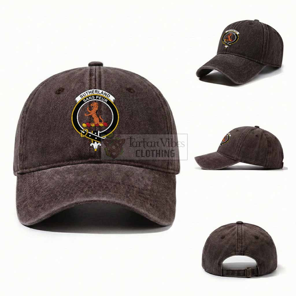Sutherland Scottish Clan Crest Washed Baseball Cap