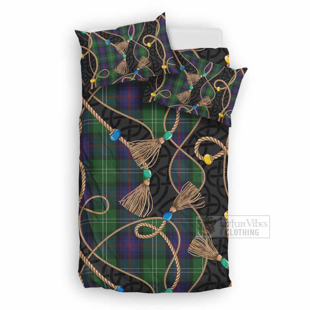 Sutherland Scottish Tartan Twisted Ropes Stylized Bedding Set UK Bedding Set UK Double 79*79 inch - Tartan Vibes Clothing