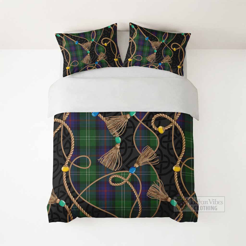 Sutherland Scottish Tartan Twisted Ropes Stylized Bedding Set - Tartan Vibes Clothing