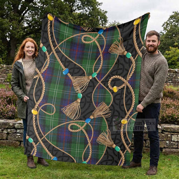 Sutherland Scottish Tartan Twisted Ropes Stylized Blanket - Tartan Vibes Clothing