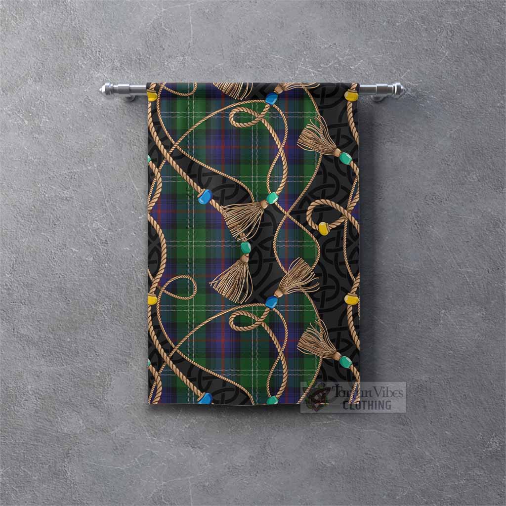 Sutherland Scottish Tartan Twisted Ropes Stylized Gonfalon Rectangle - Tartan Vibes Clothing