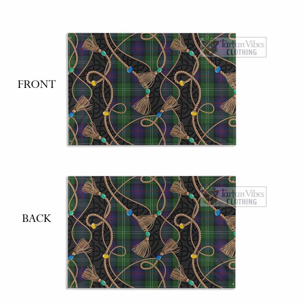 Sutherland Scottish Tartan Twisted Ropes Stylized House Flag - Tartan Vibes Clothing
