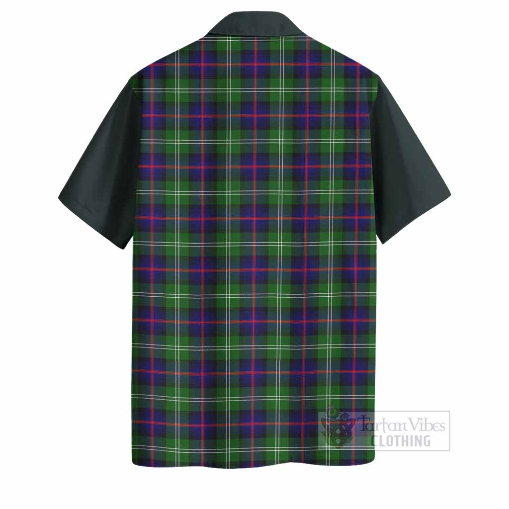 Sutherland Tartan Accent Hawaiian Shirt with Family Crest
