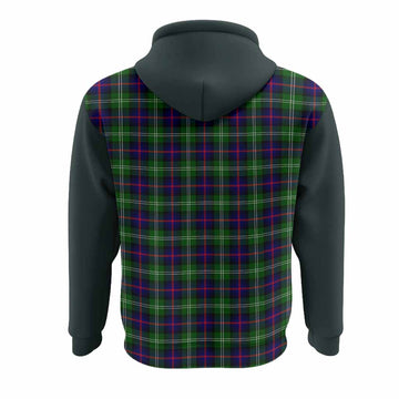 Sutherland Tartan Accent Hoodie with Family Crest