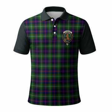 Sutherland Tartan Accent Polo Shirt with Family Crest