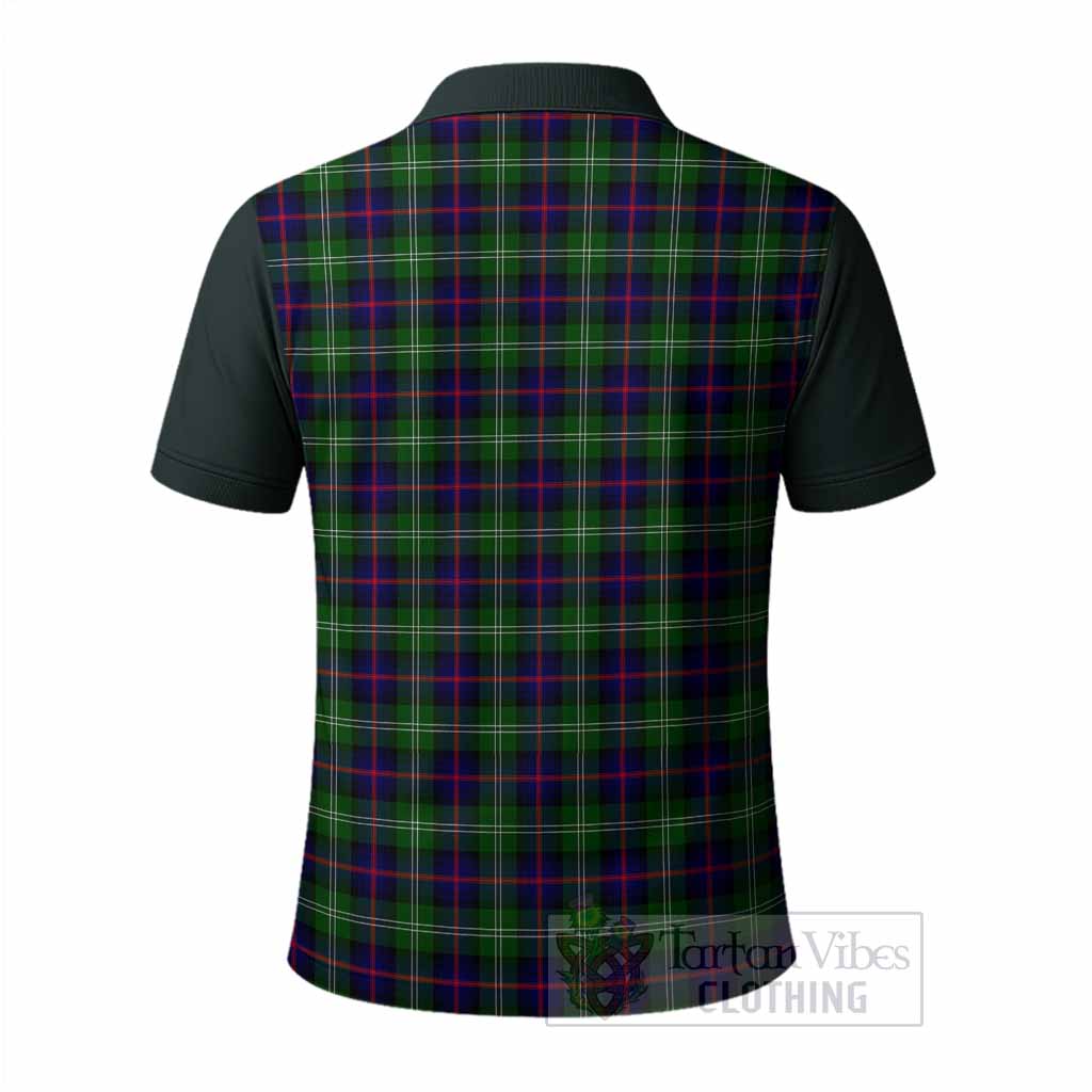 Sutherland Tartan Accent Polo Shirt with Family Crest