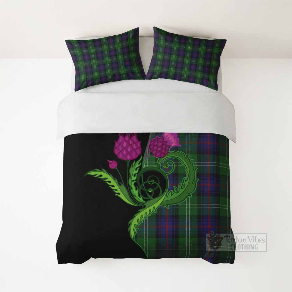 Sutherland Tartan Bedding Set Traditional Scottish Thistle - Tartan Vibes Clothing