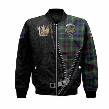 Sutherland Tartan Bomber Jacket New Zealand Pattern Unique Zipper Stylized