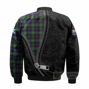 Sutherland Tartan Bomber Jacket New Zealand Pattern Unique Zipper Stylized