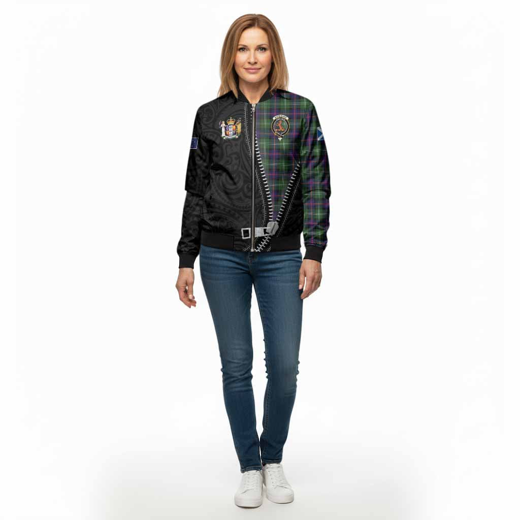 Sutherland Tartan Bomber Jacket New Zealand Pattern Unique Zipper Stylized
