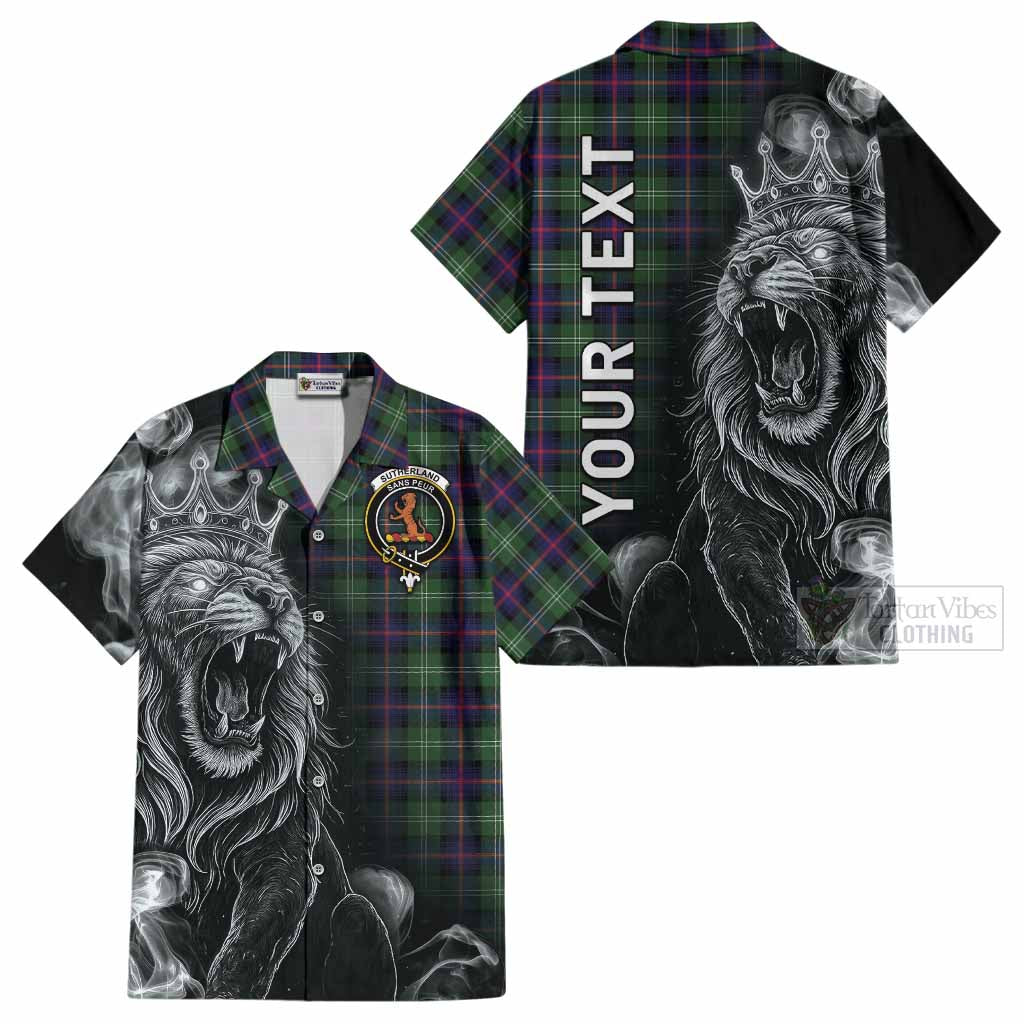 Sutherland Tartan Cotton Hawaiian Shirt Roaring Lion Heritage