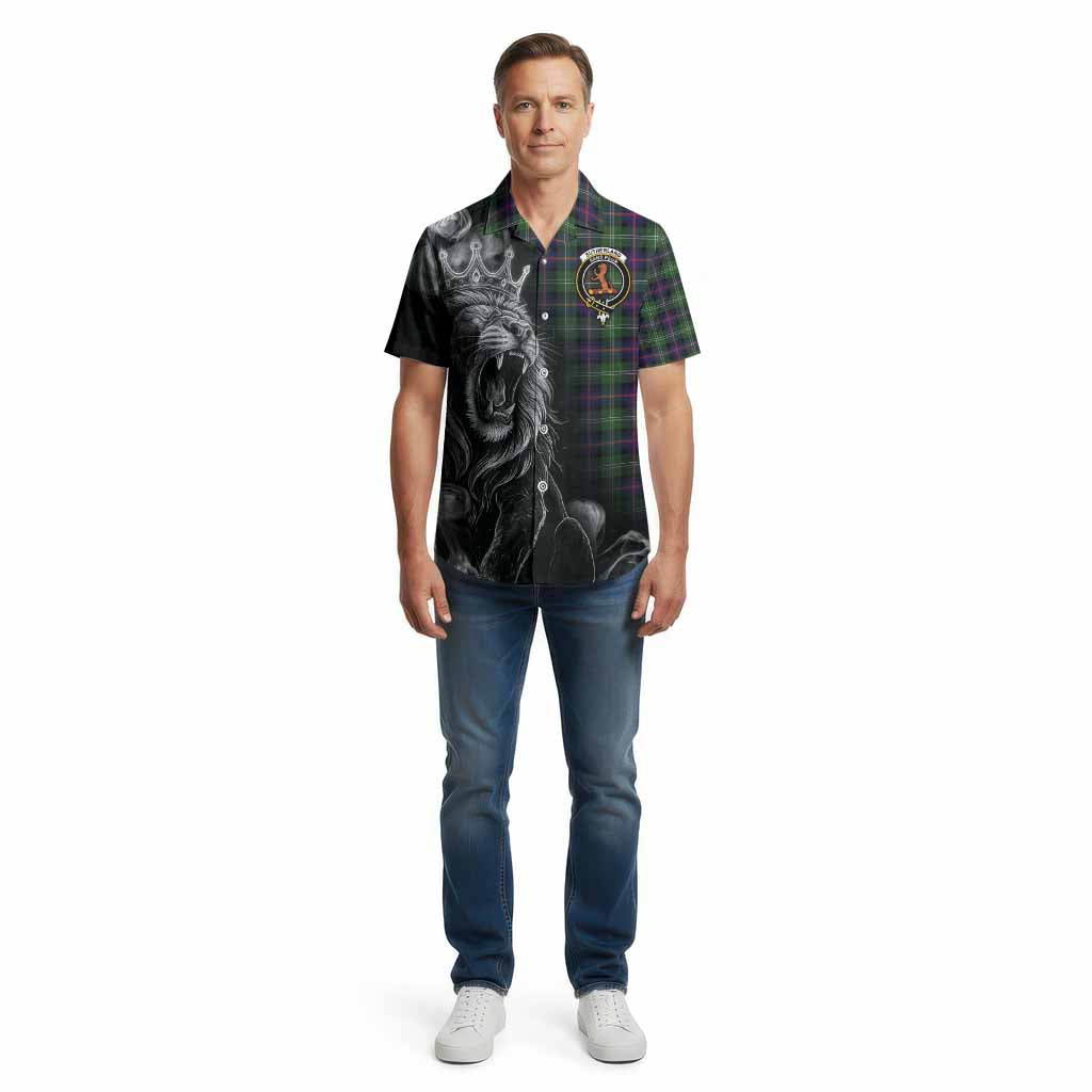 Sutherland Tartan Cotton Hawaiian Shirt Roaring Lion Heritage