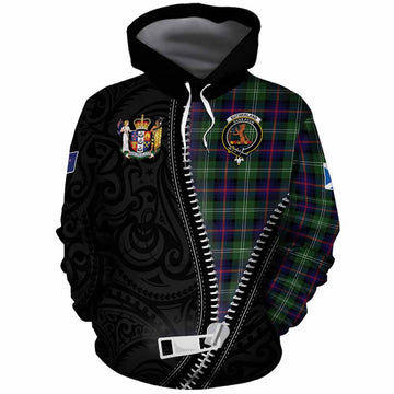 Sutherland Tartan Cotton Hoodie New Zealand Pattern Unique Zipper Stylized