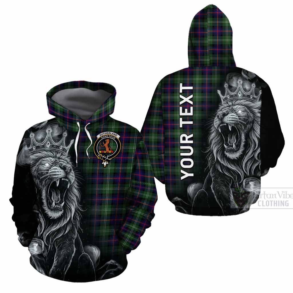 Sutherland Tartan Cotton Hoodie Roaring Lion Heritage