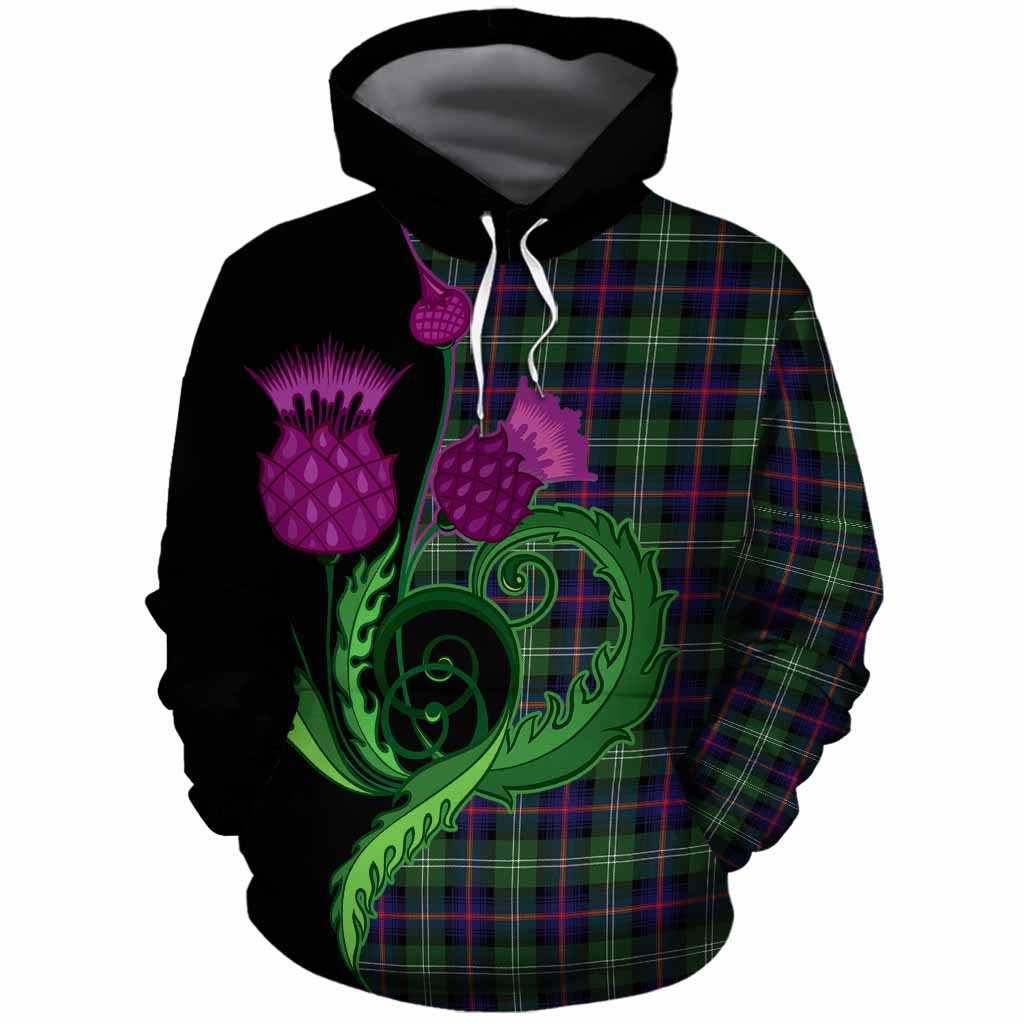 Sutherland Tartan Cotton Hoodie Traditional Scottish Thistle
