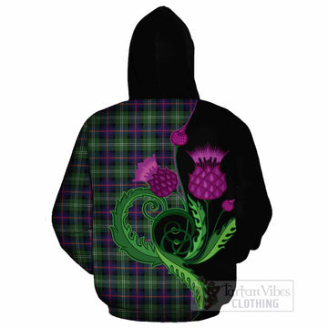 Sutherland Tartan Cotton Hoodie Traditional Scottish Thistle