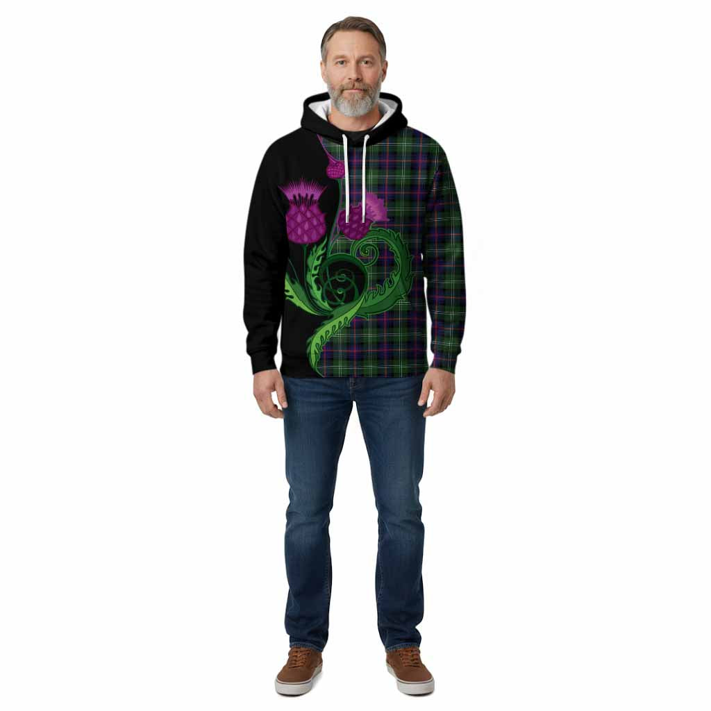 Sutherland Tartan Cotton Hoodie Traditional Scottish Thistle