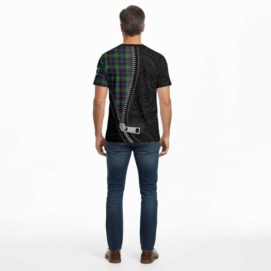 Sutherland Tartan Cotton T-shirt New Zealand Pattern Unique Zipper Stylized