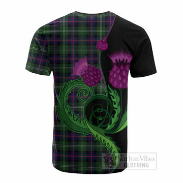 Sutherland Tartan Cotton T-shirt Traditional Scottish Thistle