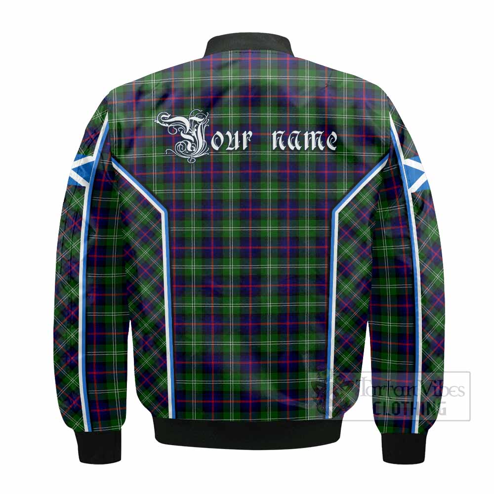 Sutherland Tartan Crest Bomber Jacket Scotland Coat of Arm Flag Style - Tartan Vibes Clothing
