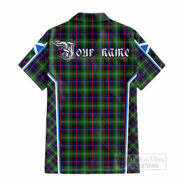 Sutherland Tartan Crest Cotton Hawaiian Shirt Scotland Coat of Arm Flag Style - Tartan Vibes Clothing