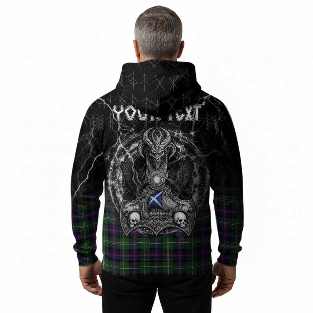 Sutherland Tartan Crest Hoodie Celtic Odin's Raven Legacy