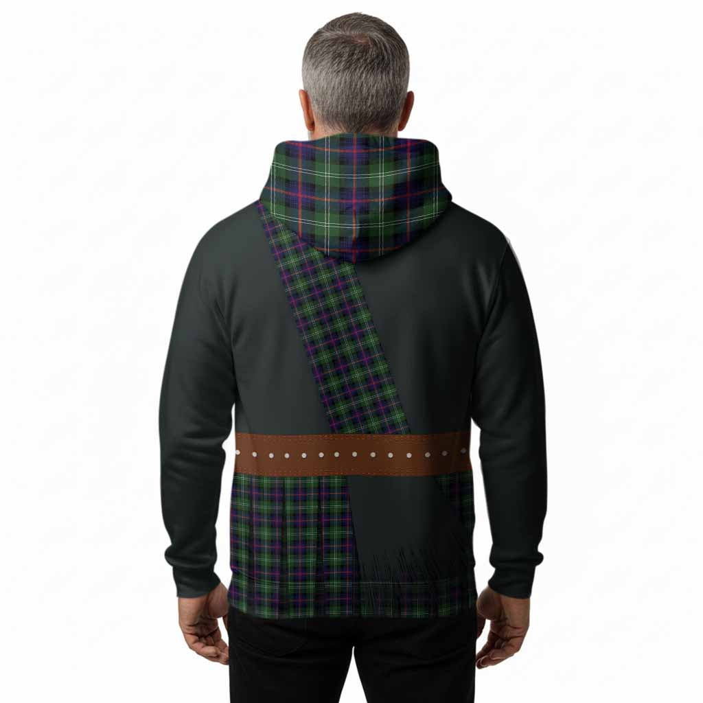 Sutherland Tartan Crest Hoodie Kilt Costume Style