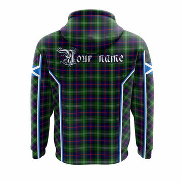 Sutherland Tartan Crest Hoodie Scotland Coat of Arm Flag Style