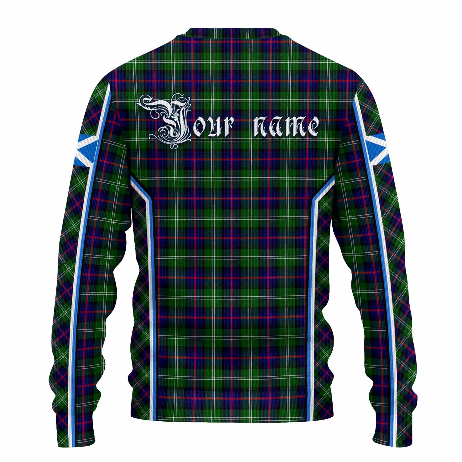 Sutherland Tartan Crest Knitted Sweater Scotland Coat of Arm Flag Style - Tartan Vibes Clothing