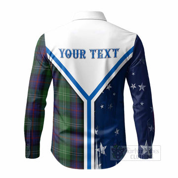Sutherland Tartan Crest Long Sleeve Button Shirts Scottish-American Heritage