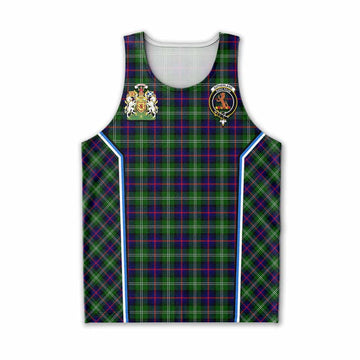 Sutherland Tartan Crest Men Tank Top Scotland Coat of Arm Flag Style