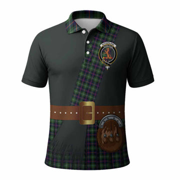 Sutherland Tartan Crest Polo Shirt Kilt Costume Style