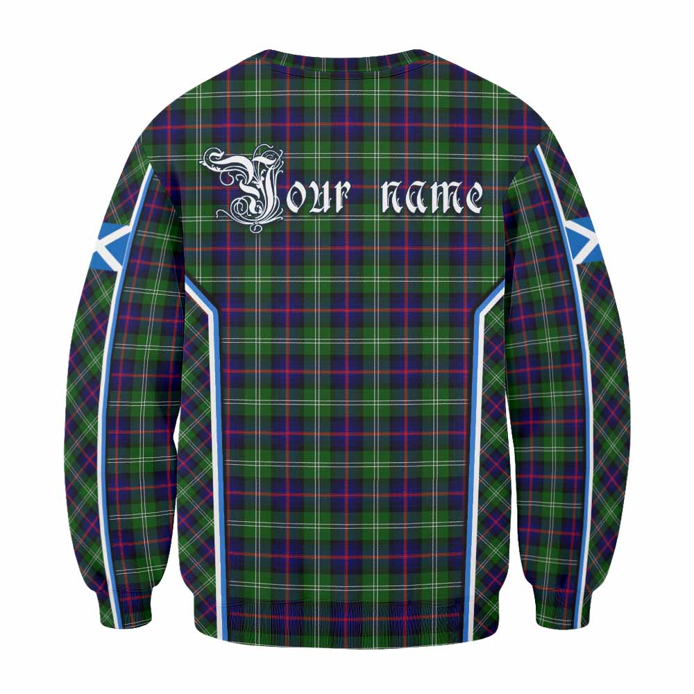 Sutherland Tartan Crest Sweatshirt Scotland Coat of Arm Flag Style - Tartan Vibes Clothing