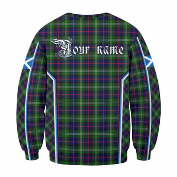 Sutherland Tartan Crest Sweatshirt Scotland Coat of Arm Flag Style