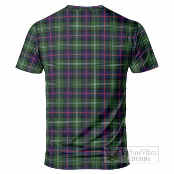 Sutherland Tartan Crest T-Shirt Ferocious Lion Style